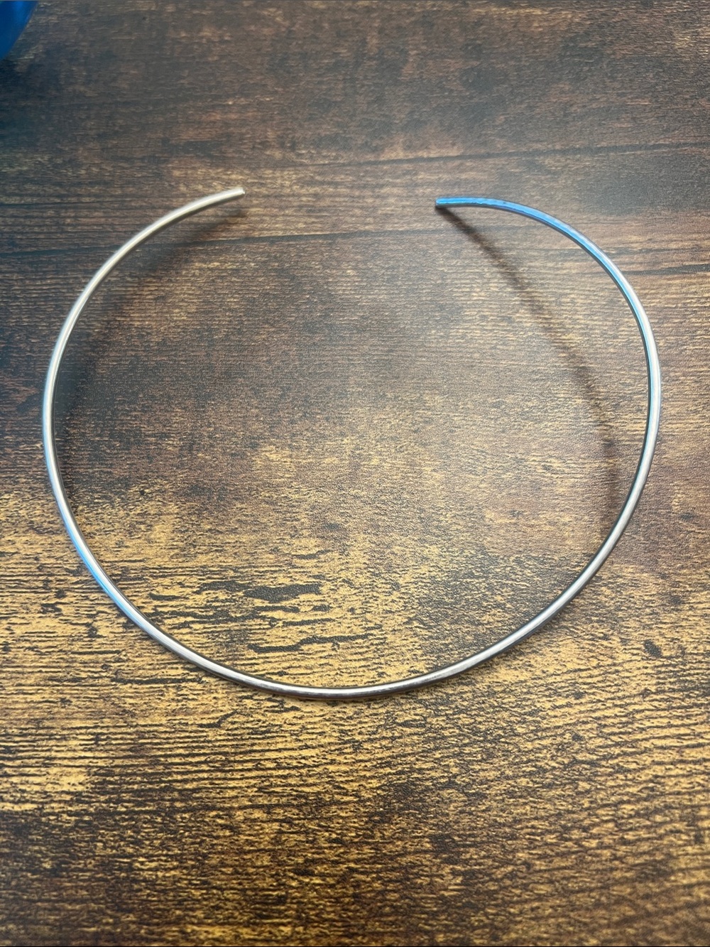 Simple Sterling Silver Choker Necklace